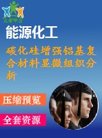 碳化硅增強鋁基復合材料顯微組織分析