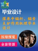 煤巷中錨桿、錨索支護(hù)作用機(jī)理畢業(yè)設(shè)計(jì)