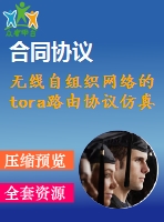 無(wú)線自組織網(wǎng)絡(luò)的tora路由協(xié)議仿真