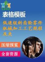 低速級斜齒輪零件機(jī)械加工工藝規(guī)程及夾具設(shè)計【課程設(shè)計】【優(yōu)秀】【通過答辯】
