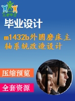 m1432b外圓磨床主軸系統(tǒng)改造設計【9張cad圖紙+畢業(yè)論文+開題報告+外文翻譯+任務書】