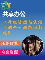 八年級(jí)道德與法治下冊(cè)全一冊(cè)練習(xí)打包80套新人教版